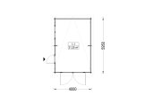 Garaż drewniany MODERN (34 mm), 4x6 m, 21 m² specification 1