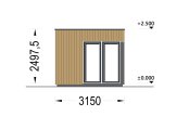 Domek ogrodowy drewniany PREMIUM L (44 mm + elewacja, z izolacją PLUS), 3x3 m, 9 m² specification 3