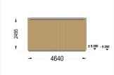 Sauna ogrodowa zewnętrzna DELLA (34 mm + elewacja), 4,6 x 2,6 m, 9,3 m², taras 6,7 m² specification 3