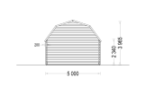 Garaż drewniany MISSISSIPPI (44 mm), 5x6 m, 30 m² specification 4