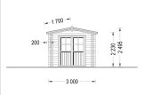 Domek ogrodowy drewniany STRONGHOLD (44 mm), 3x6 m, 18 m² specification 3