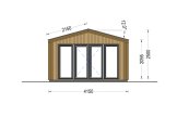 Domek ogrodowy drewniany PIA (34 mm + elewacja), 4x3 m, 12 m² specification 2