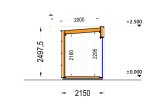 Domek ogrodowy drewniany PREMIUM (44 mm + elewacja, z izolacją PLUS), 3x2 m, 6 m² specification 6