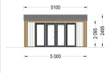 Domek ogrodowy drewniany TINA (34 mm + elewacja), 5x4 m, 15 m² specification 2