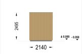 Sauna ogrodowa zewnętrzna DELLA (34 mm + elewacja), 2,6 x 2,1 m, 3,8 m² specification 4