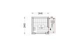 Sauna ogrodowa zewnętrzna OKO (34 mm + elewacja), 2.3x2.3 m, 4.1 m² specification 1