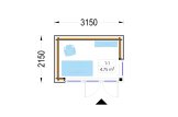 Domek ogrodowy drewniany PREMIUM L (34 mm + elewacja, z izolacją), 3x2 m, 6 m² specification 1