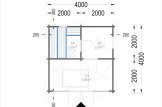 Sauna ogrodowa zewnętrzna ELDA (44 mm), 4x4 m, 16 m² (3 pomieszczenia) specification 1