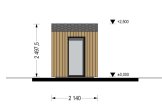 Domek ogrodowy drewniany TONIA (34 mm + elewacja), 2x2 m, 4 m² specification 5