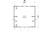 Garaż drewniany TEXAS (44 mm), 6x6 m, 36 m² specification 1