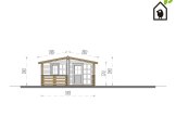 Domek letniskowy drewniany ARGO (44 mm), 35 m² - z tarasem 8 m² specification 2