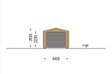 Garaż drewniany SILVIA (34 mm + elewacja), 3,4x5,4 m, 20 m² specification 2