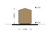 Domek ogrodowy drewniany PIA (34 mm + elewacja, z izolacją), 2x2 m, 4 m² specification 4