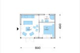 Domek letniskowy drewniany PREMIUM (34 mm + elewacja), 6,5 x 4,5 m, 30 m² specification 1