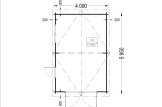 Garaż drewniany CLASSIC (44 mm), 4x6 m, 24 m² specification 1
