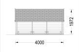 Sauna ogrodowa beczka HELGA 40 (46 mm), 4.0 m, ⌀ 1.97 m, z oknem panoramicznym (pełna wysokość) specification 5