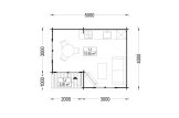 Domek ogrodowy drewniany OSLO (44 mm), 5x4 m, 20 m² specification 1
