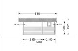 Domek ogrodowy drewniany NINA (44 mm), 5x5 m, 25 m² specification 5