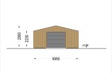 Garaż drewniany SILVIA (34 mm + elewacja), 6x6 m, 36 m² specification 2