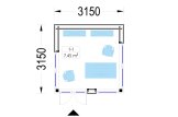 Domek ogrodowy drewniany PREMIUM L (34 mm + elewacja), 3x3 m, 9 m² specification 1