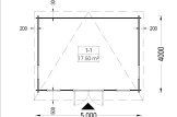 Domek ogrodowy drewniany ESSEX (34+34 mm, z izolacją), 5x4 m, 20 m² specification 1