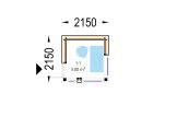 Domek ogrodowy drewniany PREMIUM L (34 mm + elewacja, z izolacją), 2x2 m, 4 m² specification 1