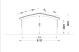 Wiata garażowa drewniana na 2 samochody BETSY DUO 6,2x6 m specification 2