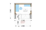 Domek ogrodowy drewniany PIA (34 mm + elewacja, z izolacją), 3x2 m, 6 m² specification 1