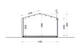 Domek ogrodowy drewniany PIA (34 mm + elewacja), 4x3 m, 12 m² specification 6