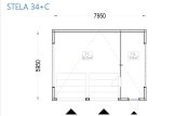 Garaż drewniany dwustanowiskowy SILVIA DUO F PLUS z pomieszczeniem gospodarczym (34 mm + elewacja), 8x6 m, 48 m² specification 1