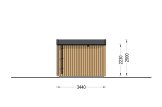 Sauna ogrodowa zewnętrzna SERENE (34 mm + elewacja), 3.3x2.5 m, 4.95 m² specification 4