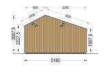 Domek ogrodowy drewniany TONIA (34 mm + elewacja, z izolacją), 5x4 m, 20 m² specification 4