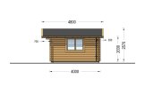 Domek ogrodowy drewniany DREUX (44 mm), 5x4 m, 20 m² specification 5