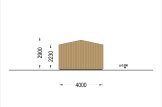 Garaż drewniany SILVIA (34 mm + elewacja), 4x6 m, 24 m² specification 4
