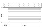 Domek ogrodowy drewniany PALMA (34 mm), 4x4 m, 16 m² specification 5