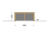 Garaż drewniany dwustanowiskowy SILVIA DUO F (34 mm + elewacja), 6x6 m, 36 m² specification 2