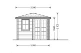 Domek ogrodowy drewniany AIDA (28 mm), 3x3, 9 m² specification 2