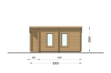 Sauna ogrodowa zewnętrzna VIGOR (44 mm), 5.3x2.5 m, 4.9 m² specification 5
