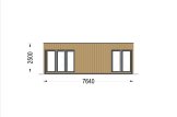 Domek letniskowy drewniany PREMIUM (34 mm + elewacja, z izolacją PLUS), 7,5 x 4 m, 30 m² specification 2