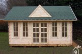 Domek ogrodowy drewniany CLOCKHOUSE (34+34 mm, z izolacją), 5,5 x 4 m, 22 m² customer 2