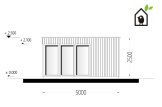 Domek ogrodowy drewniany PREMIUM (paneli SIP), 5x3 m, 15 m² specification 2
