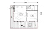 Domek ogrodowy drewniany PREMIUM (34 mm + elewacja), 6,5x4,5 m, 26 m² specification 1