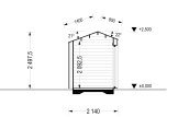 Domek ogrodowy drewniany TONIA (34 mm + elewacja), 2x2 m, 4 m² specification 6