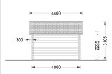 Domek ogrodowy drewniany CLOCKHOUSE (34+34 mm, z izolacją), 4x3 m, 12 m² specification 4