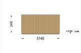 Sauna ogrodowa zewnętrzna DELLA (34 mm + elewacja), 5,1 x 5,1 m, 22 m² specification 4