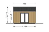 Domek ogrodowy drewniany TONIA (34 mm + elewacja, z izolacją), 5x4 m, 20 m² specification 5