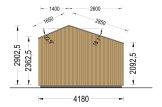 Domek ogrodowy drewniany TONIA (34 mm + elewacja), 4x3 m, 12 m² specification 4