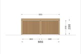 Wiata garażowa drewniana LUNA F PLUS z pomieszczeniem gospodarczym i ścianą boczną, 4,9x5,6 m specification 3