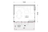 Domek ogrodowy drewniany PREMIUM (34 mm + elewacja), 5x4 m, 18 m² specification 1
