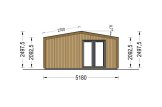 Domek ogrodowy drewniany EMMY (34 mm + elewacja), 5x5 m, 25 m² specification 3